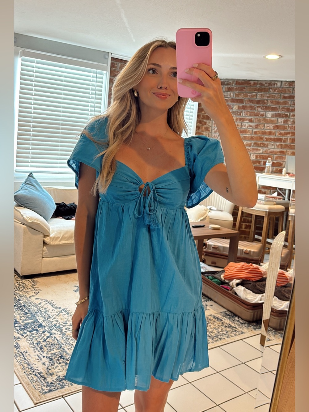 NWT ROXY MINI SUNDRESS - Azure Blue